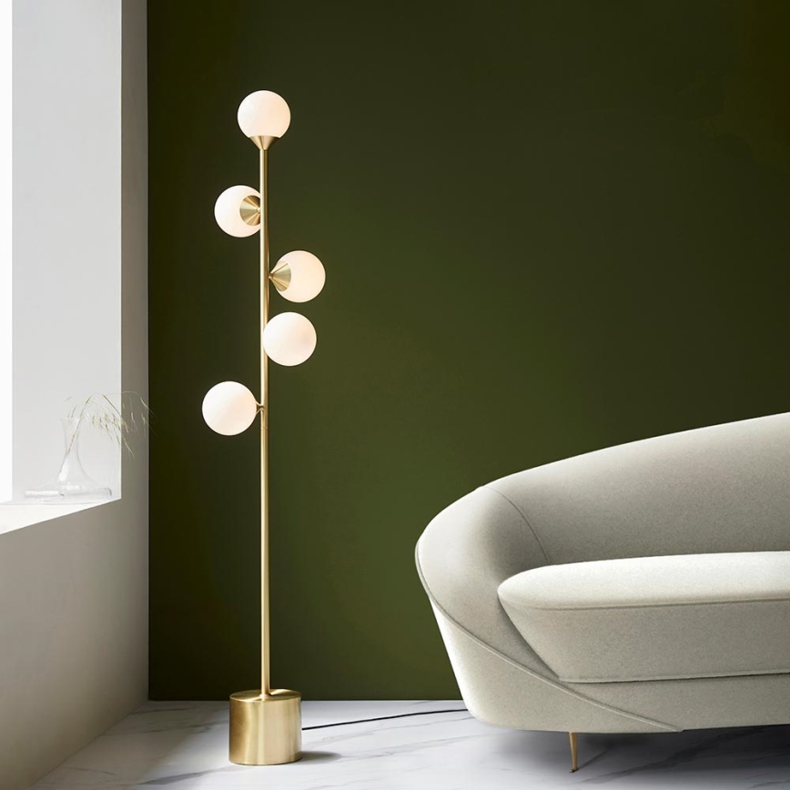 Endon 106756 - Stojací lampa OTIS 5xG9/3W/230V zlatá