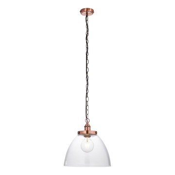 Endon 106895 - Lustr na řetězu HANSEN 1xE27/10W/230V měděná