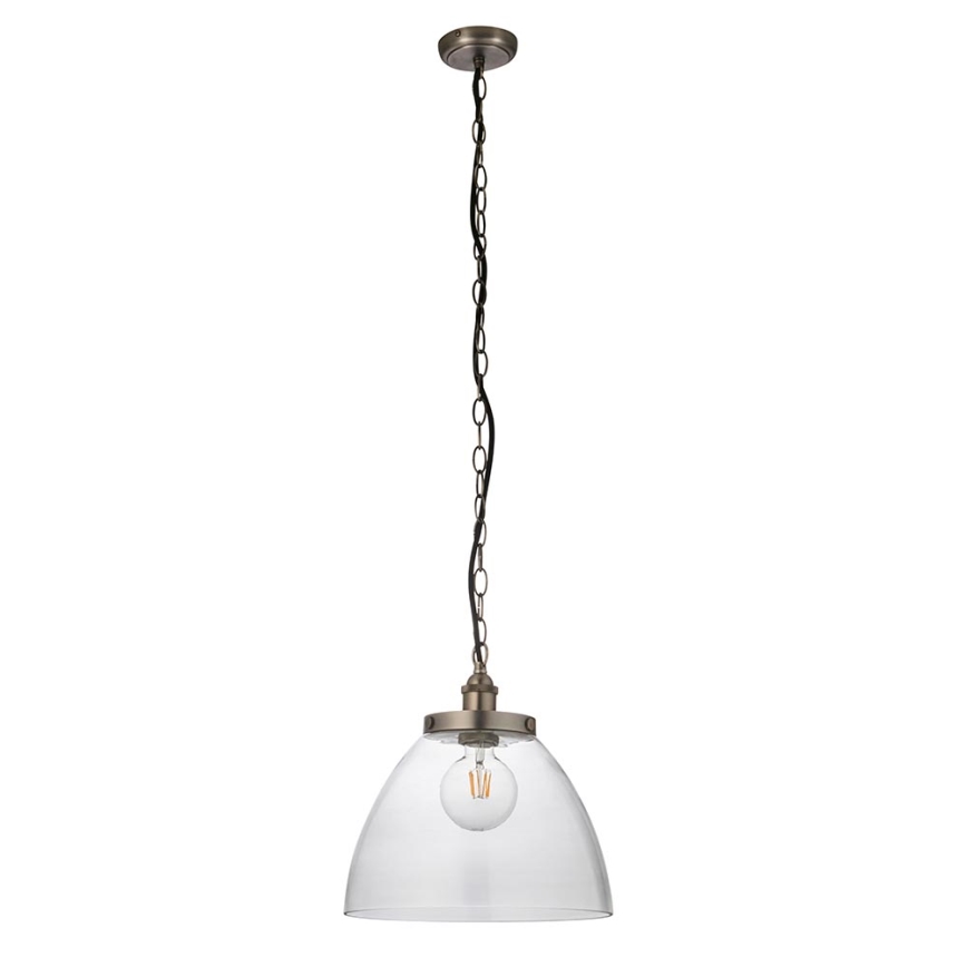 Endon 106896 - Lustr na řetězu HANSEN 1xE27/10W/230V matný chrom
