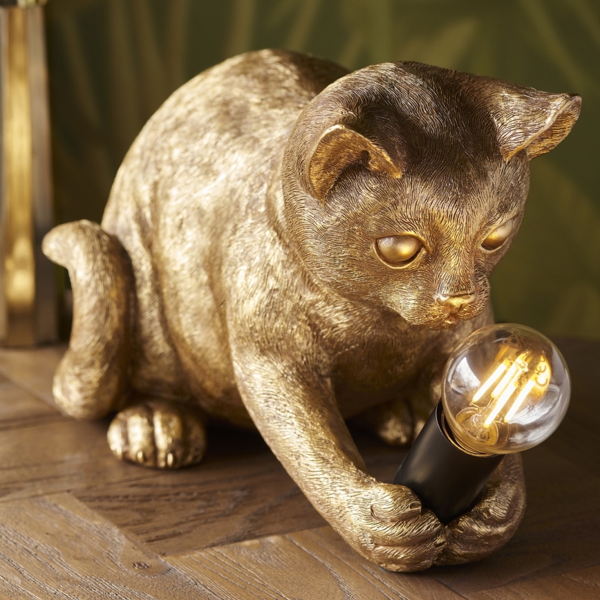 Endon 107389 - Stolní lampa KITTEN 1xE14/7W/230V zlatá