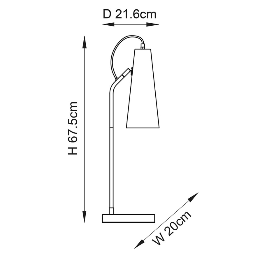 Endon 107527 - Stolní lampa KARNA 1xE27/10W/230V mosaz