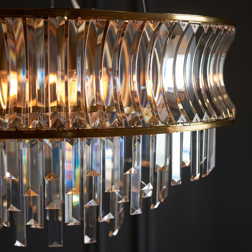 Endon 107785 - Lustr na lanku 9xE14/6W/230V mosaz