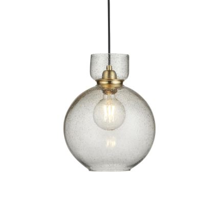 Endon 107948 - Lustr na lanku 1xE27/10W/230V zlatá/kouřová šedá