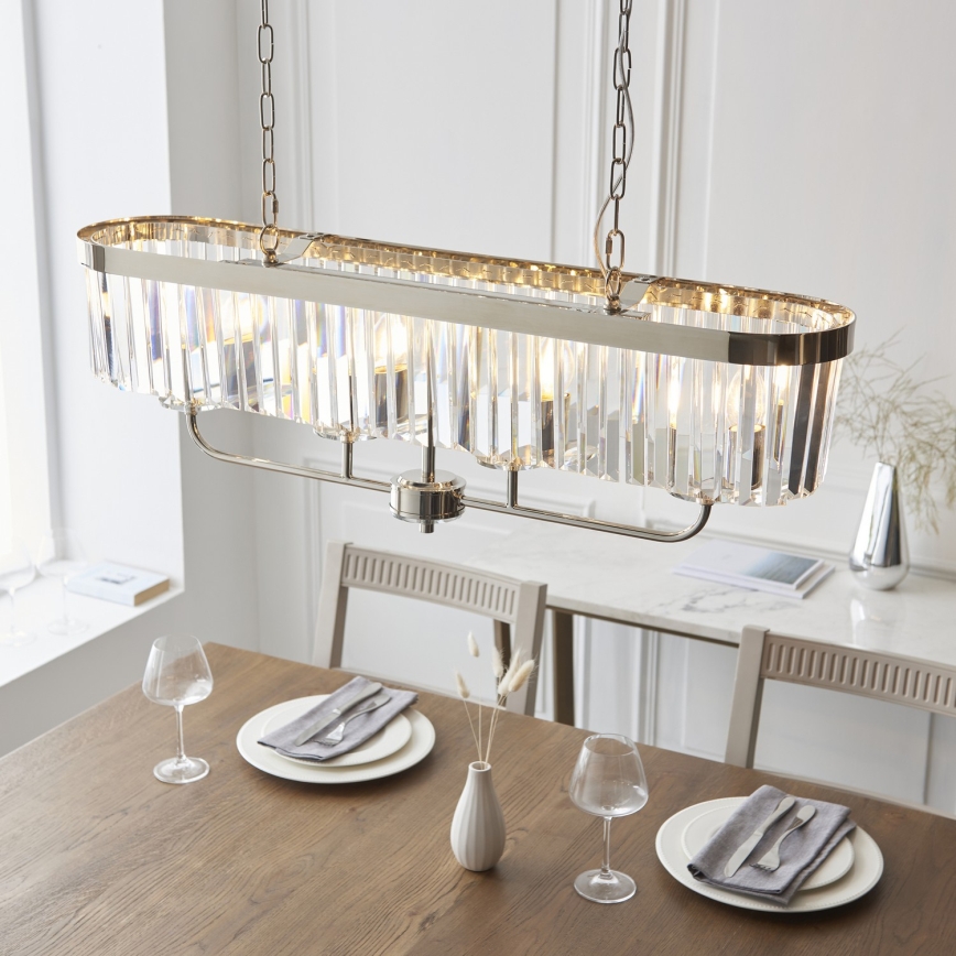 Endon 109058 - Lustr na řetězu 4xE14/6W/230V lesklý chrom