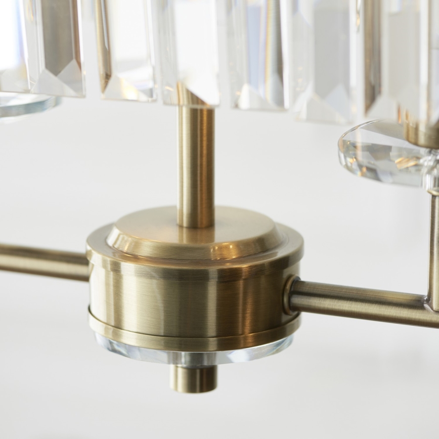 Endon 110539 - Lustr na řetězu CHESTERFIELD 4xE14/6W/230V mosaz