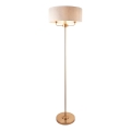 Endon 110724 - Stojací lampa HIGHCLERE 1xE14/40W/230V béžová/mosaz