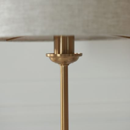 Endon 110728 - Stolní lampa HIGHCLERE 1xE14/7W/230V béžová/mosaz pr. 25 cm
