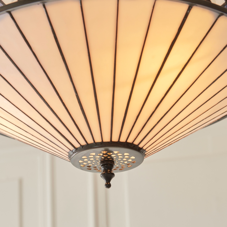 Endon 111870 - Lustr na řetězu Tiffany FARGO 3xE27/10W/230V pr. 41,5 cm