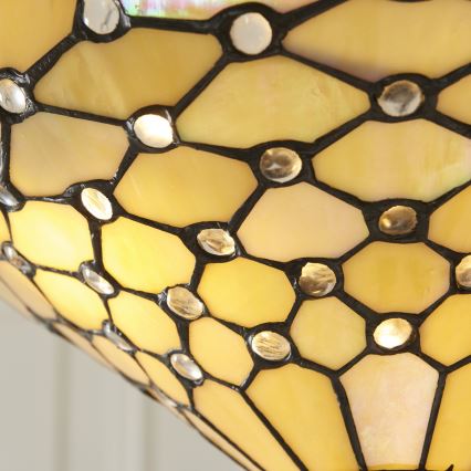 Endon 111884 - Lustr na řetězu Tiffany PEARL 3xE27/10W/230V pr. 37 cm