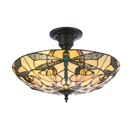 Endon 111892 - Přisazený lustr Tiffany ASHTON 3xE27/10W/230V pr. 45 cm