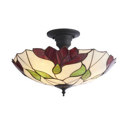 Endon 111896 - Přisazený lustr Tiffany BOTANICA 3xE27/10W/230V pr. 45 cm
