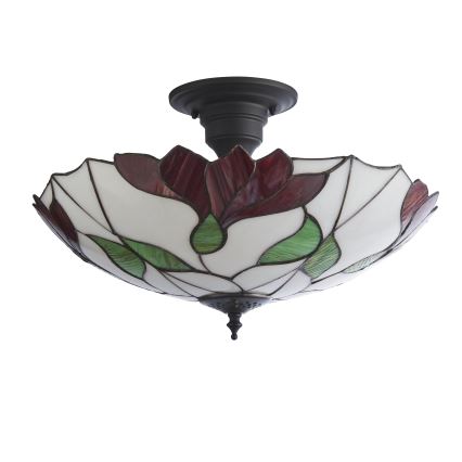 Endon 111896 - Přisazený lustr Tiffany BOTANICA 3xE27/10W/230V pr. 45 cm