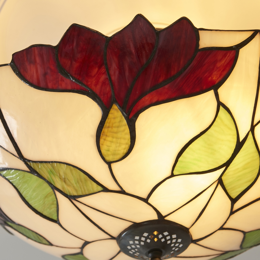 Endon 111896 - Přisazený lustr Tiffany BOTANICA 3xE27/10W/230V pr. 45 cm