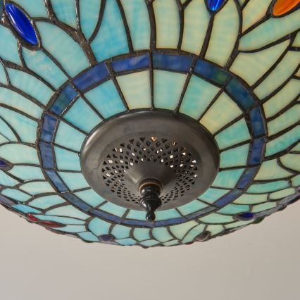 Endon 111897 - Přisazený lustr Tiffany DRAGONFLY 3xE27/10W/230V pr. 41 cm