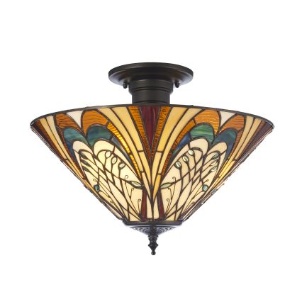 Endon 111905 - Přisazený lustr Tiffany HECTOR 3xE27/10W/230V pr. 40 cm