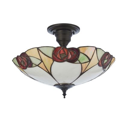 Endon 111907 - Přisazený lustr Tiffany INGRAM 3xE27/10W/230V pr. 45 cm