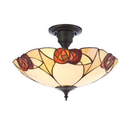 Endon 111907 - Přisazený lustr Tiffany INGRAM 3xE27/10W/230V pr. 45 cm