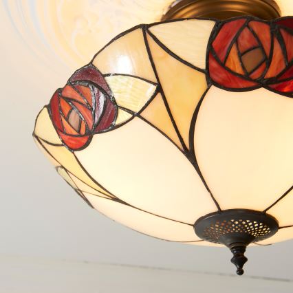 Endon 111907 - Přisazený lustr Tiffany INGRAM 3xE27/10W/230V pr. 45 cm