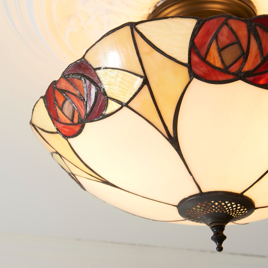 Endon 111907 - Přisazený lustr Tiffany INGRAM 3xE27/10W/230V pr. 45 cm