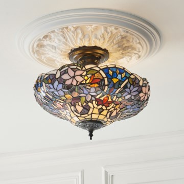 Endon 111915 - Přisazený lustr Tiffany SULLIVAN 3xE27/10W/230V pr. 40 cm