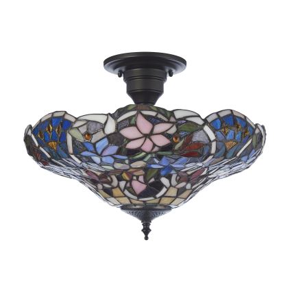 Endon 111915 - Přisazený lustr Tiffany SULLIVAN 3xE27/10W/230V pr. 40 cm