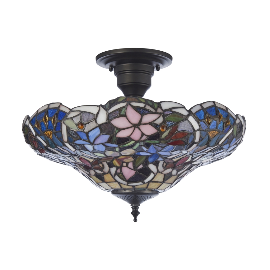Endon 111915 - Přisazený lustr Tiffany SULLIVAN 3xE27/10W/230V pr. 40 cm