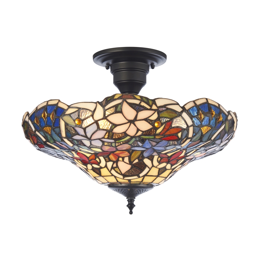 Endon 111915 - Přisazený lustr Tiffany SULLIVAN 3xE27/10W/230V pr. 40 cm