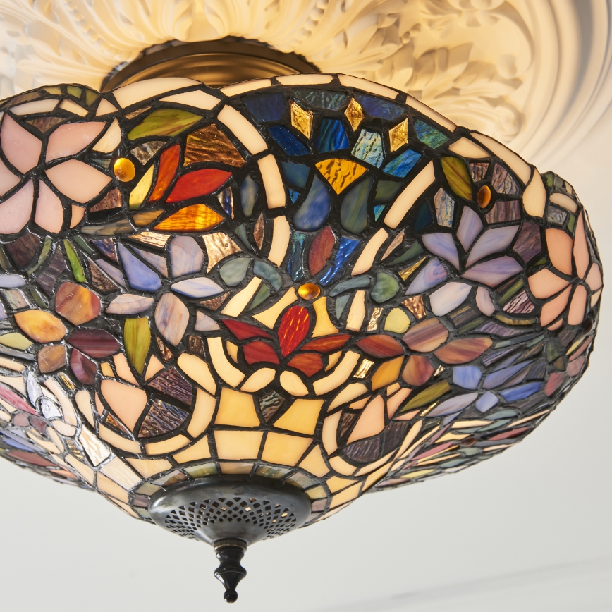 Endon 111915 - Přisazený lustr Tiffany SULLIVAN 3xE27/10W/230V pr. 40 cm