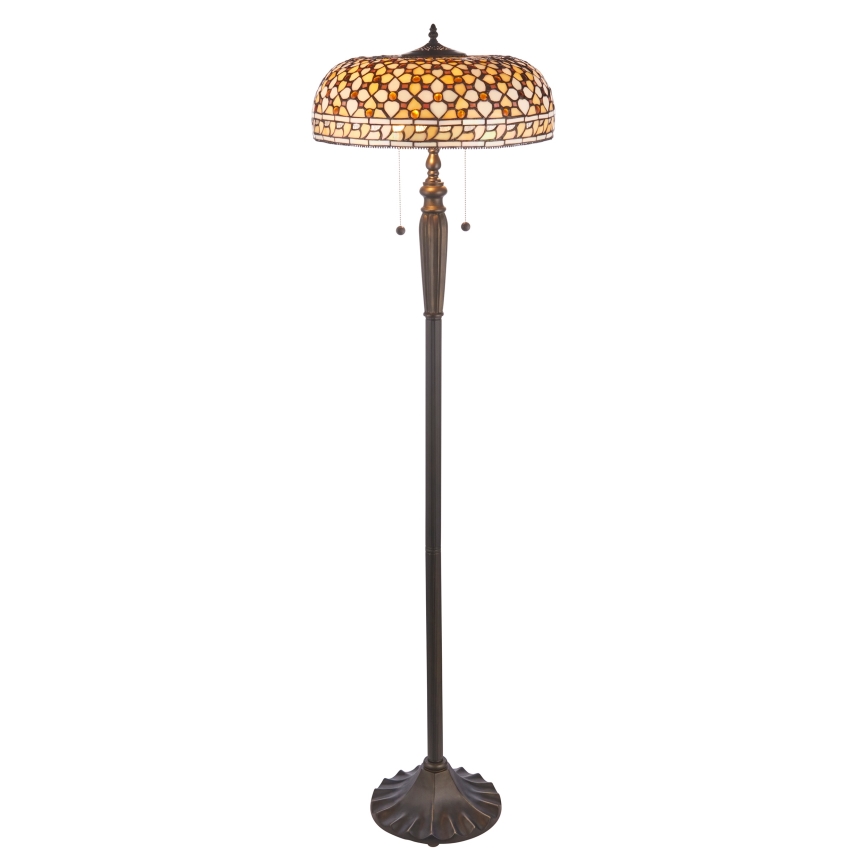 Endon 111921 - Stojací lampa Tiffany MILLE FEUX 2xE27/10W/230V pr. 45 cm
