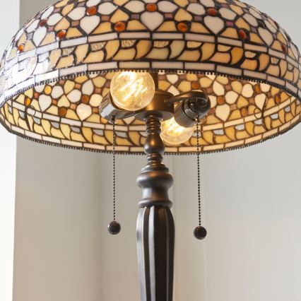 Endon 111921 - Stojací lampa Tiffany MILLE FEUX 2xE27/10W/230V pr. 45 cm