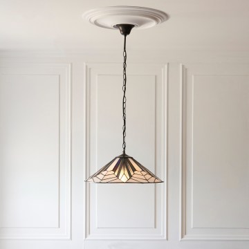 Endon 111922 - Lustr na řetězu Tiffany ASTORIA 3xE27/10W/230V pr. 48 cm