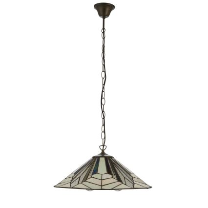 Endon 111922 - Lustr na řetězu Tiffany ASTORIA 3xE27/10W/230V pr. 48 cm