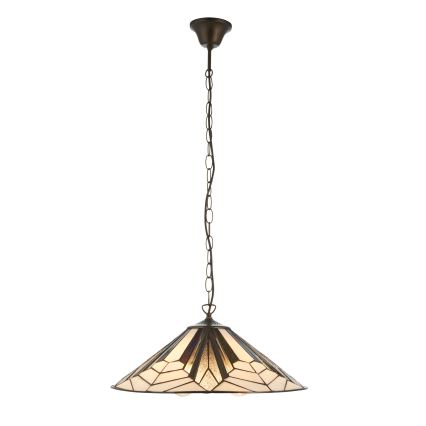 Endon 111922 - Lustr na řetězu Tiffany ASTORIA 3xE27/10W/230V pr. 48 cm