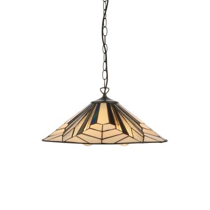 Endon 111922 - Lustr na řetězu Tiffany ASTORIA 3xE27/10W/230V pr. 48 cm
