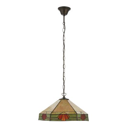 Endon 111989 - Lustr na řetězu Tiffany NEVADA 3xE27/10W/230V pr. 40 cm