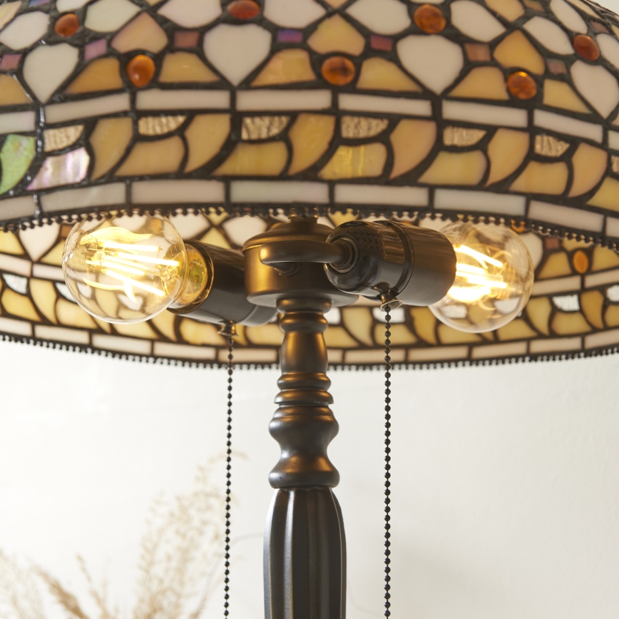 Endon 112178 - Stolní lampa Tiffany MILLE FEUX 2xE14/40W/230V pr. 45 cm