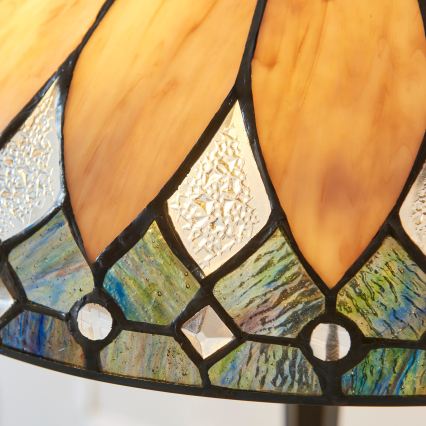 Endon 112183 - Stolní lampa Tiffany BROOKLYN 2xE14/10W/230V pr. 40 cm