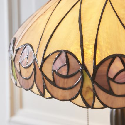 Endon 112184 - Stolní lampa Tiffany HUTCHINSON 2xE27/10W/230V pr. 40 cm