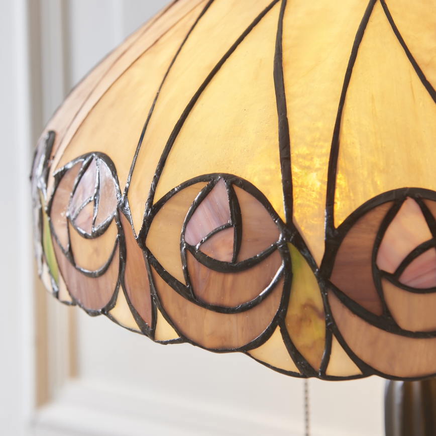 Endon 112184 - Stolní lampa Tiffany HUTCHINSON 2xE27/10W/230V pr. 40 cm