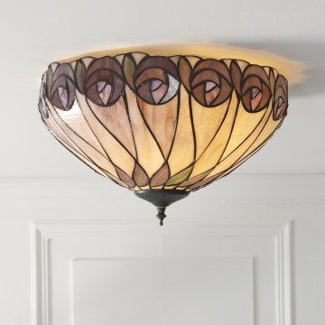 Endon 112188 - Stropní svítidlo Tiffany HUTCHINSON 2xE27/60W/230V pr. 40 cm