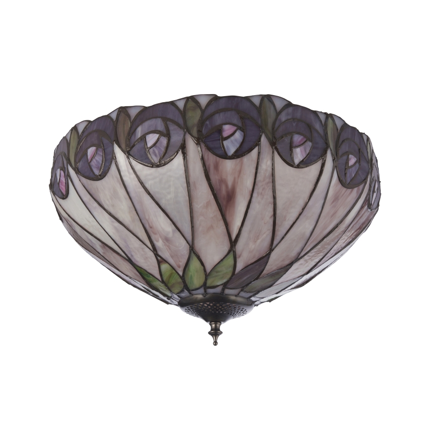 Endon 112188 - Stropní svítidlo Tiffany HUTCHINSON 2xE27/60W/230V pr. 40 cm