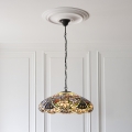 Endon 112193 - Lustr na řetězu Tiffany SULLIVAN 3xE27/60W/230V pr. 57 cm
