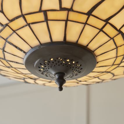 Endon 112251 - Lustr na řetězu Tiffany DRAGONFLY 3xE27/60W/230V pr. 50 cm
