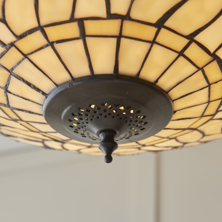 Endon 112251 - Lustr na řetězu Tiffany DRAGONFLY 3xE27/60W/230V pr. 50 cm