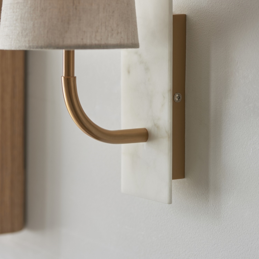 Endon 114202 - Nástěnná lampa 1xE14/7W/230V béžová/zlatá