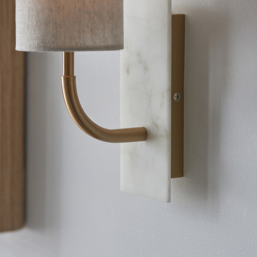 Endon 114203 - Nástěnná lampa 1xE14/7W/230V béžová/zlatá