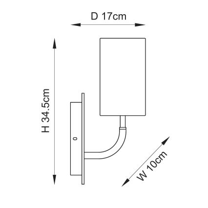 Endon 114203 - Nástěnná lampa 1xE14/7W/230V béžová/zlatá