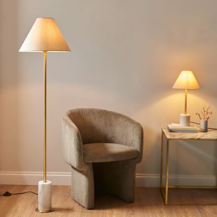 Endon 114209 - Stojací lampa 1xE27/10W/230V béžová/zlatá