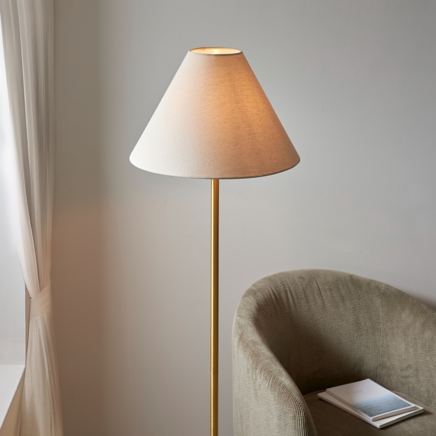 Endon 114209 - Stojací lampa 1xE27/10W/230V béžová/zlatá