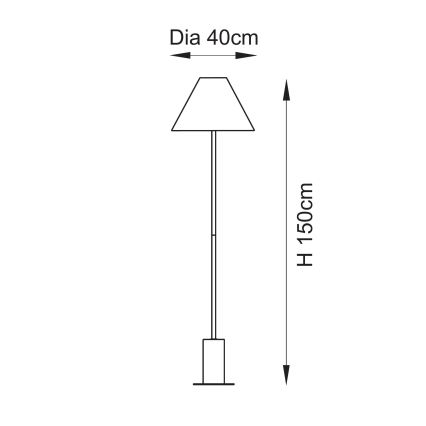 Endon 114209 - Stojací lampa 1xE27/10W/230V béžová/zlatá